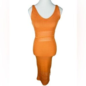 Aqua Orange Knit Dress Size S